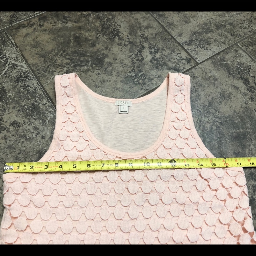 ❌SOLD❌ J.CREW TIERED DOT LIGHT PINK BLUSH TANK TOP - Picture 2 of 8